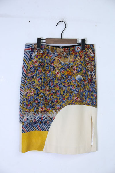 ドリスヴァンノッテン2014a/wdries★龍ドラゴン　和柄★スカート