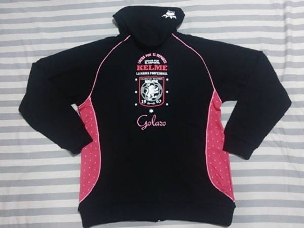 新品/ケレメ/KELME/スウェット上下セットXL/黒ピンク/フットサル