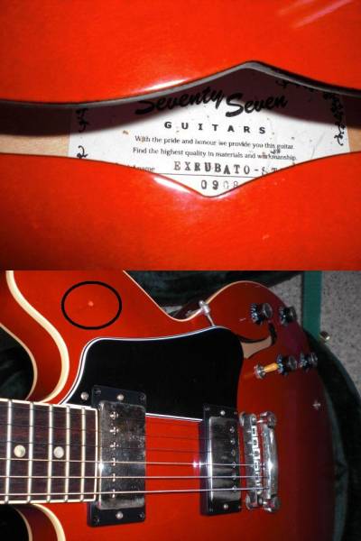 ☆Seventy Seven☆ EXRUBATO STANDARD セミアコ ギター ご覧頂きまして