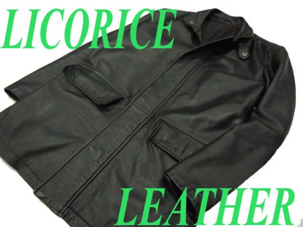 0320y-25　高級羊革▲Licorice リコリッシュ▲ラムレザーコート