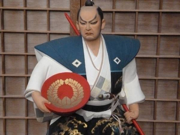 中古博多人形～大きく男前の黒田節・槍の「母里太兵衛」(日本人形