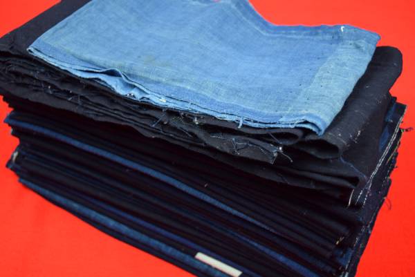 ★藍木綿ハギレ等まとめ売り！◇襤褸材料/古布/リメイク材料2365