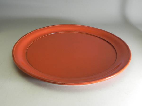 『古玩色々』　時代・根来丸盆（桃山時代）