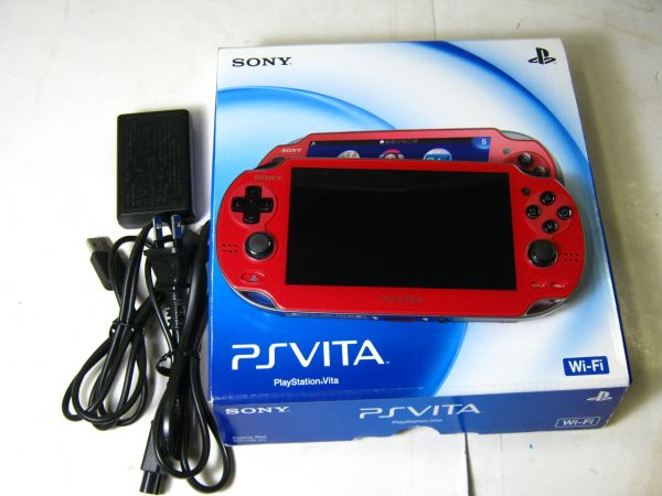PS VITA 本体●PCH-1000/Wi-Fi レッド●箱説付 初期化済