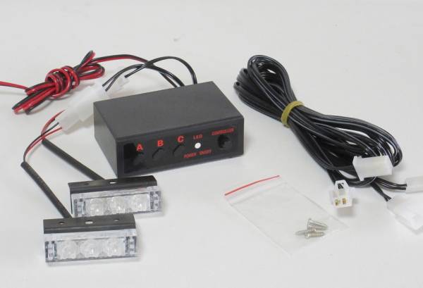 【3連 高輝度 LEDフラッシュライト】 左右2個セット ストロボ_1