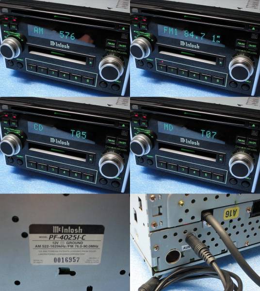 ☆レガシィ マッキントッシュ PF-4025I-C AUX機能付 CD/MDLP(CD＆MD