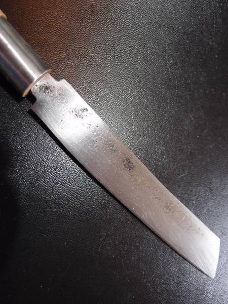 残欠ナイフ 未完成品① 日本刀残欠 ナイフ 小包丁 中古品 リメイク品(ペティナイフ)｜売買され