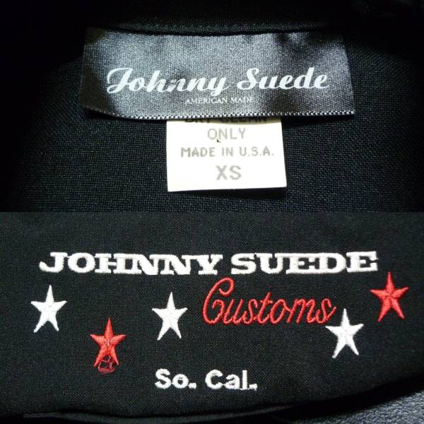 JOHNNY SUEDE ジョニースエード 開襟 オープンカラー シャツ(XSサイズ 