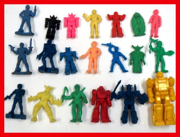 4F187 レトロ 消しゴム人形 戦隊 大量20体 すべて東映の刻印あり