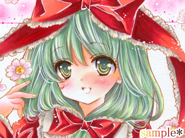 同人手描きイラスト☆東方Project☆鍵山雛～水着～☆色紙(手描き