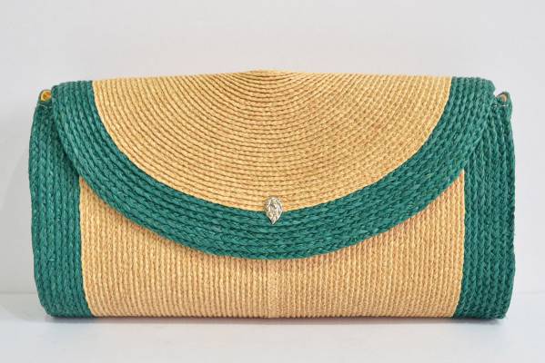 ヘレンカミンスキー ラフィア クラッチ バッグ Y-135213