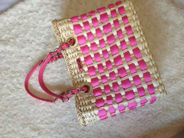 ケイトスペード正規品ストローバックピンク美品