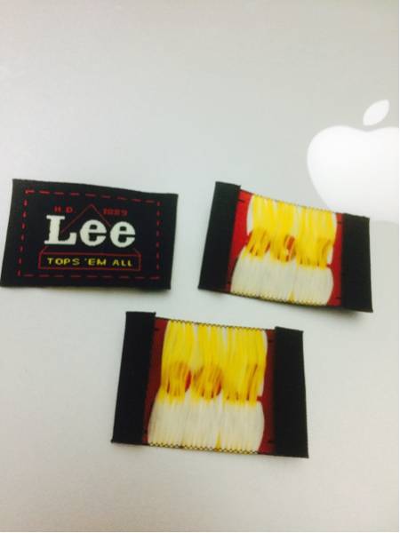 即決☆ハンドメイド資材☆Lee ロゴ刺繍タグ ワッペン 3枚組(ワッペン 