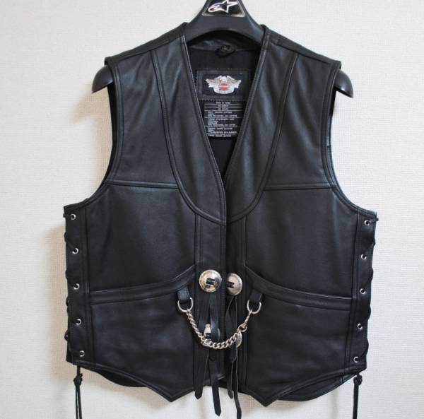 ☆ハーレー　純正レザーベスト　未使用です！