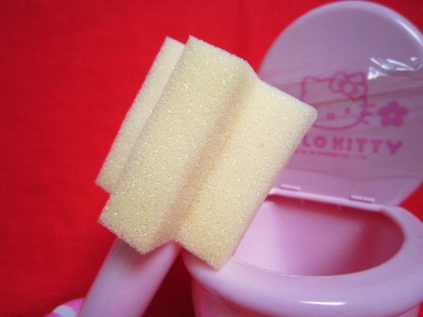 激レア☆99年 ハローキティ トイレブラシ ピンク レトロ(トイレブラシ