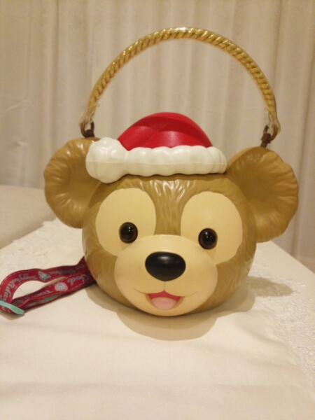 美品 ダッフィー☆ポップコーンバスケット クリスマスディズニー