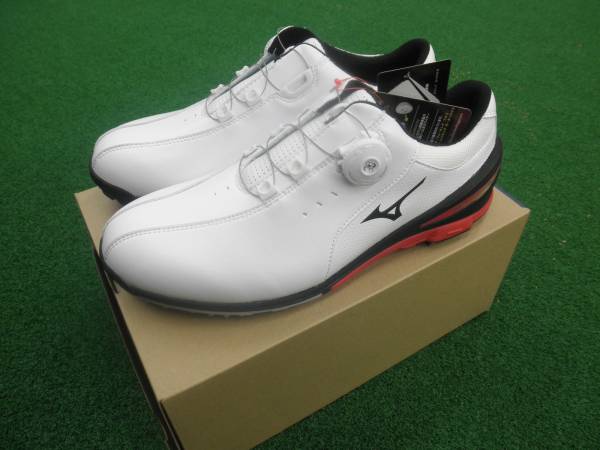 【新品】ミズノNEXLITE 002Boa 51GM152691 WH/RD 24.5cm