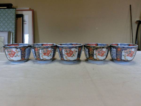 古伊万里錦手蕎麦猪口５個