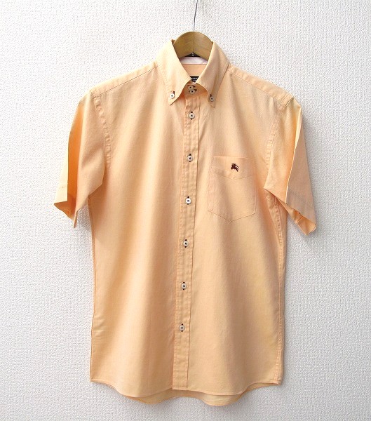 バーバリーブラックレーベル 半袖 ボタンダウン シャツ 1