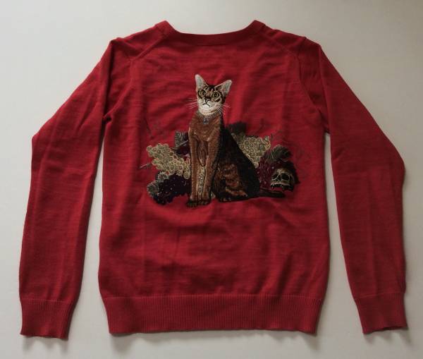 美品undercover 猫カーディガン スタジャン スカ ポーチ(アンダー