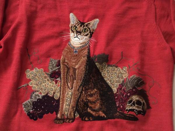 美品undercover 猫カーディガン スタジャン スカ ポーチ(アンダー