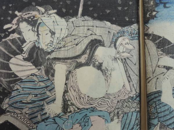 本物 浮世絵 春画本 艶本 枕文庫 渓斎英泉画 初編上中下(浮世絵、版画