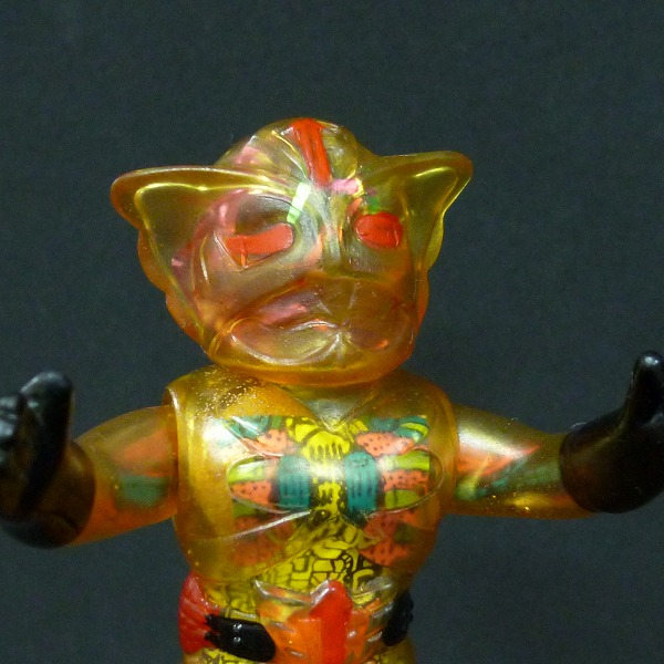 B694 当時物! ポピー 超人 バロム1 クリア ソフビ スケルトン