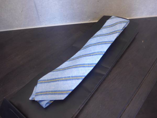 キトン　ネクタイ　ブルー　未使用　麻　kiton 正規