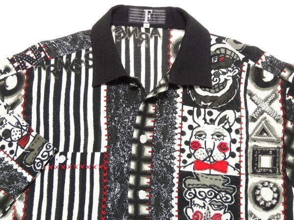 ★高級ライカ製!!ファルネーゼ★総柄半袖シャツ3/FARNESE