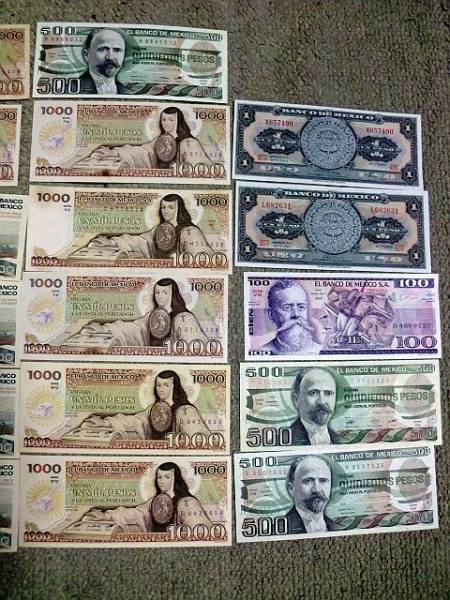 旧紙幣 メキシコ ペソ（MXN）のセット 10000ペソほか(世界)｜売買