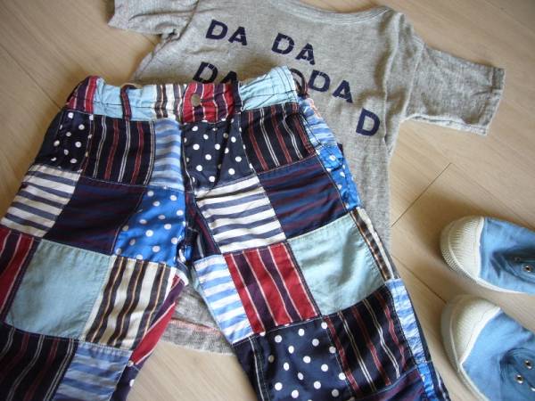 ゴートゥーハリウッドパッチワークパンツ110㎝[デニム＆ダンガ]