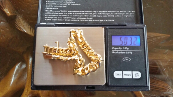 完全売り切ります。本物50グラム　ブレスレットK18