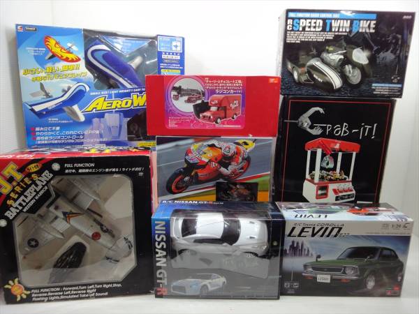 S967】新品あり！R/C ラジコン ◆ GT-R/レビン/バイクなど　８点