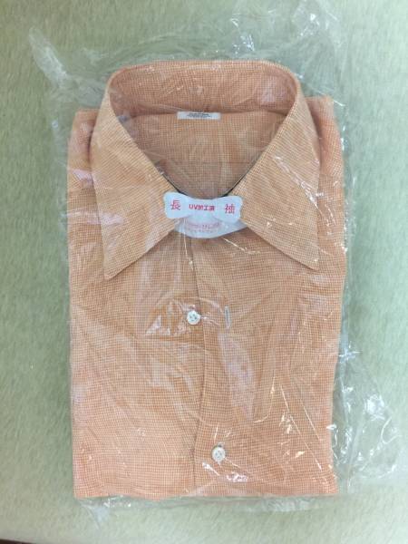 バルバBARBA夏物S/Sオレンジ千鳥格子40ボッレリフライ