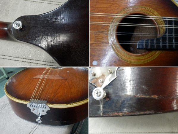 古いフラット・マンドリン（メーカー不明） Flat Mandolin（フラット