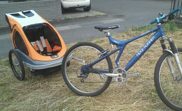 中古美品】via velo製 チャイルドトレーラー(自転車、サイクリング 