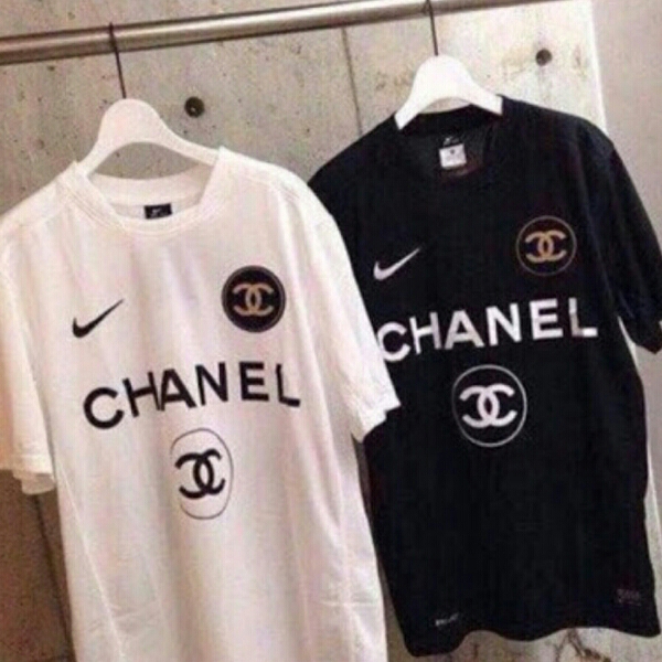 白 Lサイズ CHANEL coco nike シャネル ココ ナイキ 激レア 