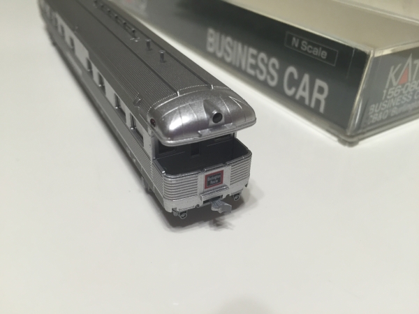 train US HO Kato voiture Budd inox Business Car Burlington