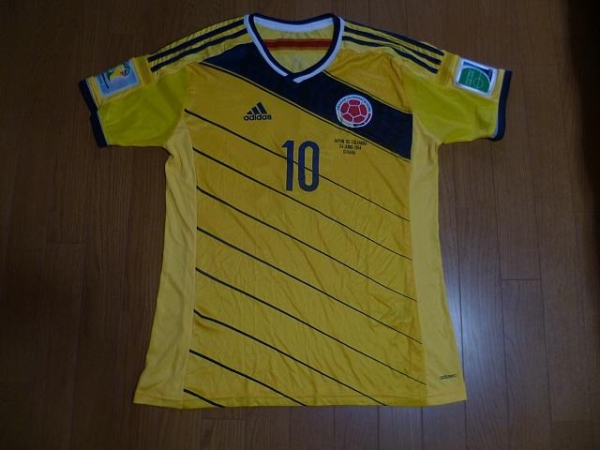 ★コロンビア代表　HOMEユニフォーム ハメス WorldCup2014