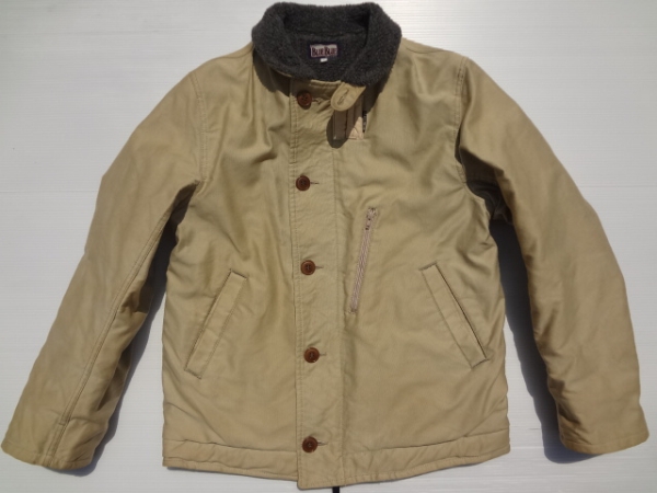 良好 BLUE BLUE N-1 デッキジャケットUSED加工2/検索 圧縮ニット