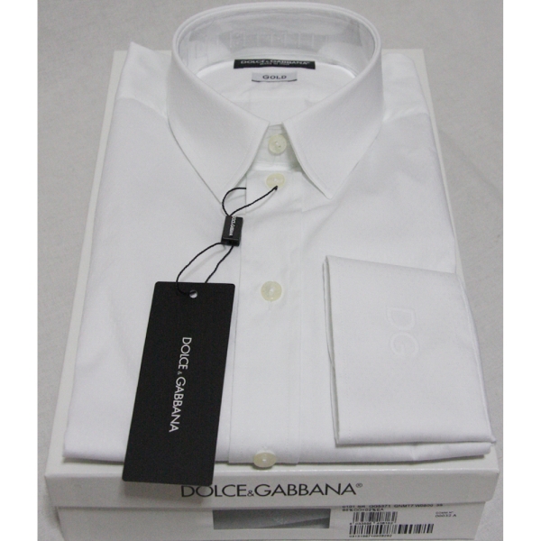 新品DOLCE&GABBANA GOLD タイニーカラーシャツ白ドビー39 15 1/2