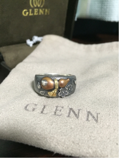 GLENN グレン リング 桜と瓢箪 ひょうたん 19号 美品 絶版品