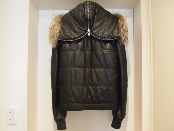 超希少 Dior homme 2004A/W コヨーテファーレザージャケット 44 