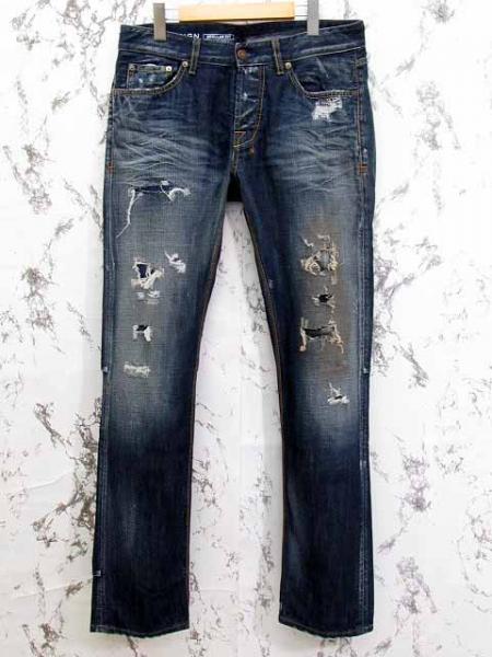 未使用品 レイン REIGN デニムパンツ ジーンズ ダメージ加工 32