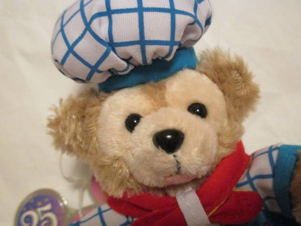 TDS ダッフィー ぬいぐるみバッジ　グッドタイムカフェ 25周年