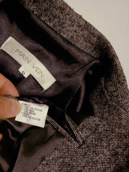 MAIN VEIN ツイード ジャケット パンツ セット アップ スーツ 0