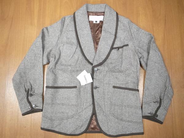 新品 GANRYU ウールジャケット 茶 S　　　/SH9 00440
