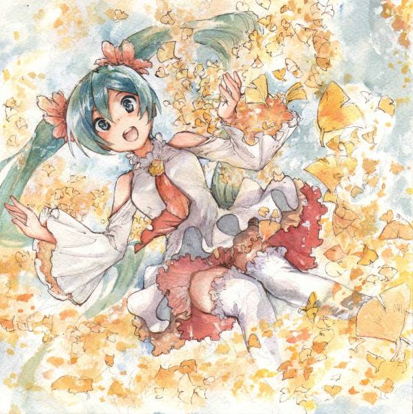 同人手描きイラスト 初音ミク 水彩