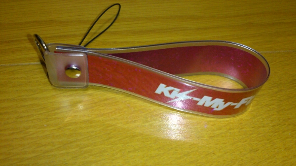 Kis-My-Ft2★銀テープストラップ★ピンク×クリア★ハンドメイド_1