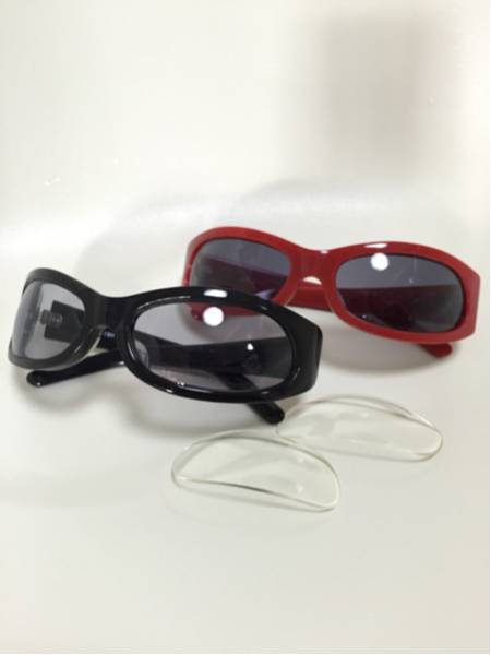 RALEIGH x MACKSHOW 黒x薄スモーク/赤xスモーク/透明レンズ SET